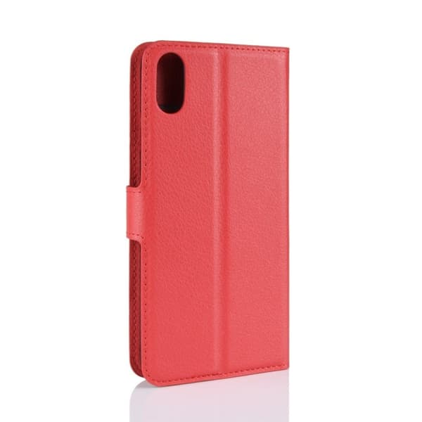 iPhone Xr litchi tekstur læder flip cover - Rød Red