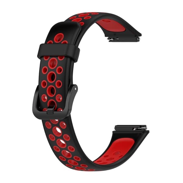 Huawei Band 7 dobbeltfarvet urrem - Sort / Rød Black