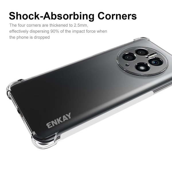 ENKAY klart faldsikkert etui til Huawei Mate 50 Pro Transparent