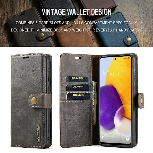 DG.Ming 2-i-1 Samsung Galaxy A73 fodral - Silver/Grå Silvergrå