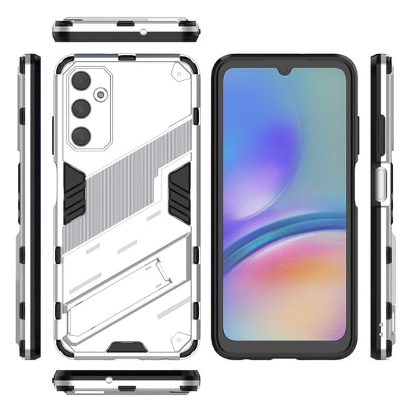 Støtsikkert hybriddeksel med et moderne preg for Samsung Galaxy A05s - Hvit White