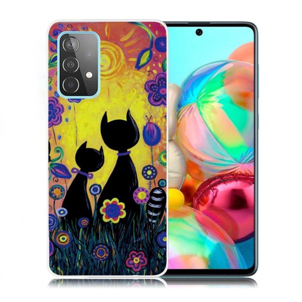 Deco Samsung Galaxy A72 5G kotelot - Mustat Kissat Multicolor