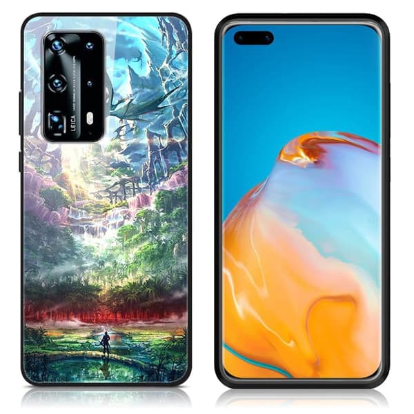 Fantasy Huawei P40 Pro deksel - Person Lake Multicolor