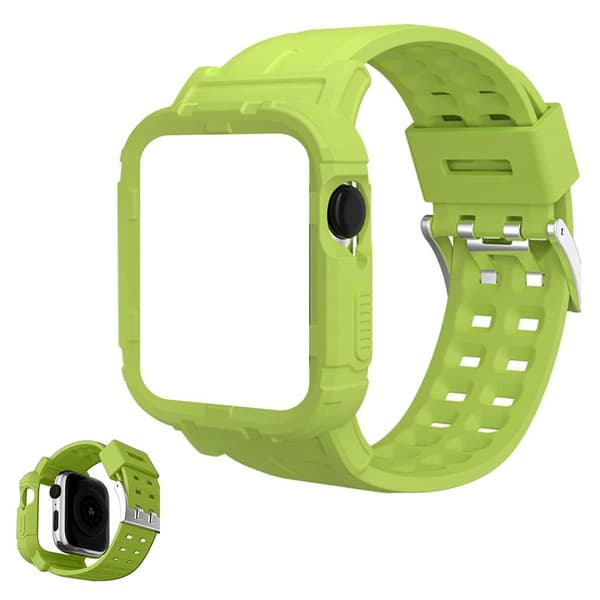 Apple Watch 42mm - 44mm enkel silikone-urrem - Grøn Green