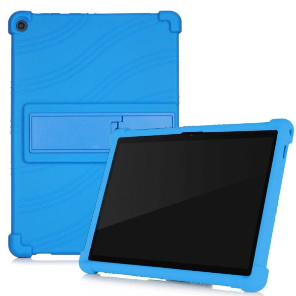 Silicone slide-out kickstand design case for Lenovo Tab M10 FHD Blue