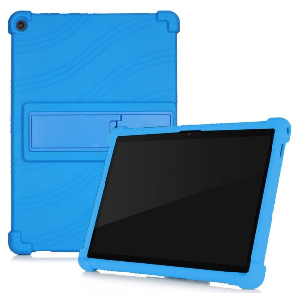 Silikoni slide-out kickstand design tapauksessa Lenovo Tab M10 FHD Plus - Sininen Blue