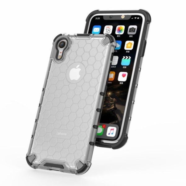 Bofink Honeycomb iPhone Xr kuoret - Harmaa Silver grey