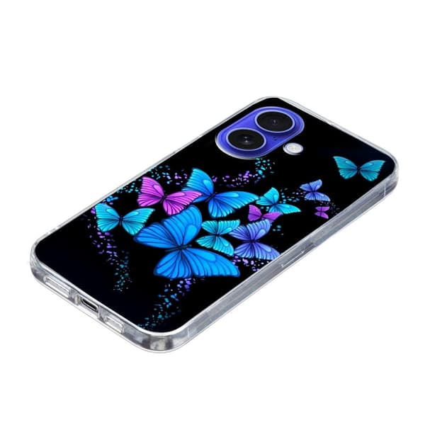 Vibe iPhone 16 Plus -kansi - Värikkäitä Perhosia Blue