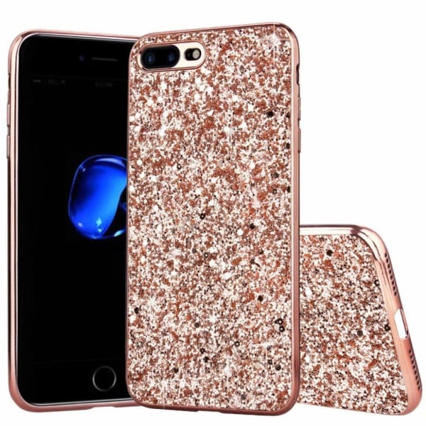 Glitter iPhone SE 2020 kuoret - Ruusukulta Pink