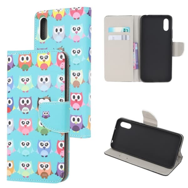 Wonderland Samsung Galaxy M02 / A02 Flip etui - Søde ugler Blue
