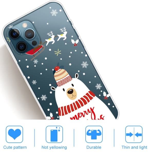 Julfodral till iPhone 14 Pro Max - Isbjörn Vit