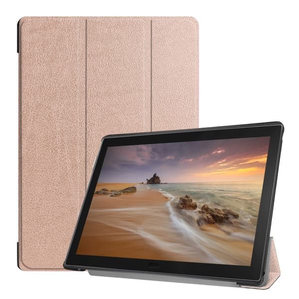 Lenovo Tab E10 Brettbart Skinnetui - Gammelrosa Pink