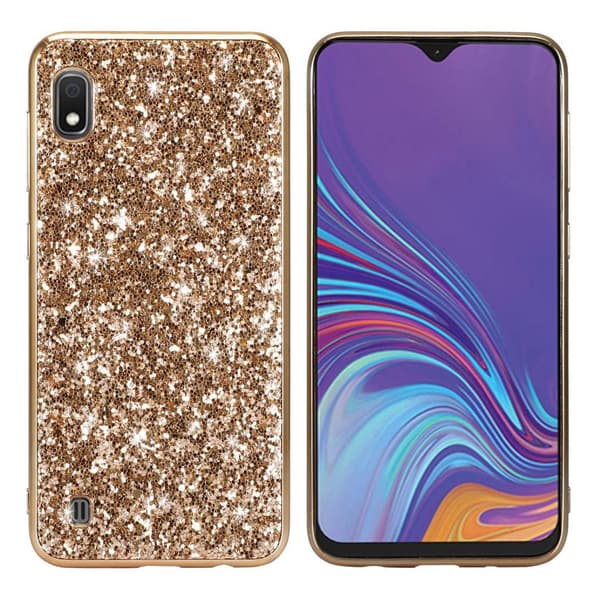 Glitter Samsung Galaxy A10 deksel - Gull Gold