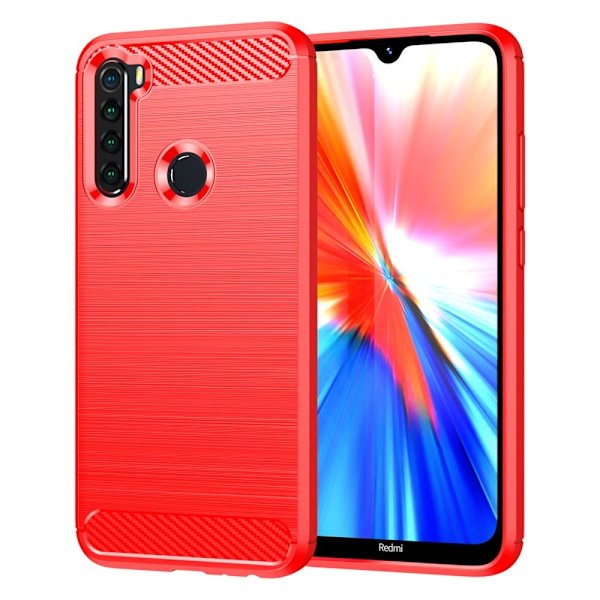 Carbon Flex Suojakotelo Xiaomi Redmi Note 8 2021 / Note 8 - Punainen Red