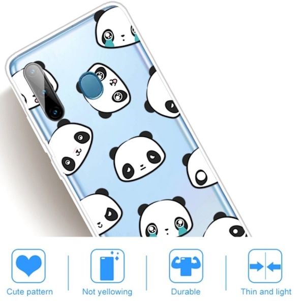 Deco Samsung Galaxy A11 / M11 kuoret - Panda pää Multicolor