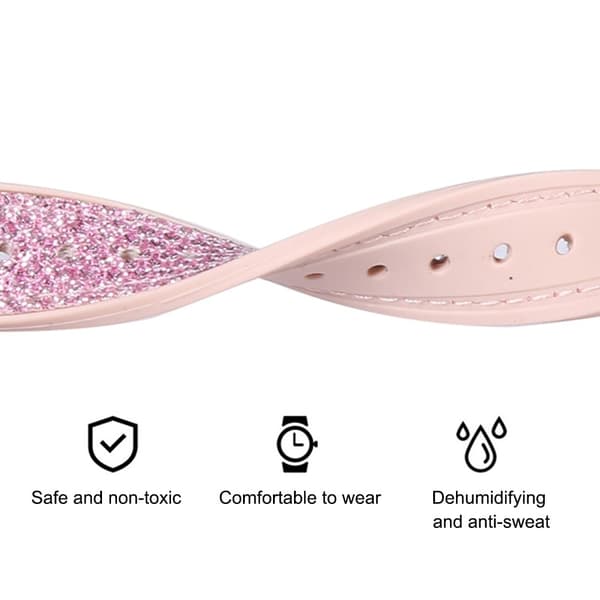Apple Watch Series 8 (41mm) silikone med glittermønster urrem - Blå Blue