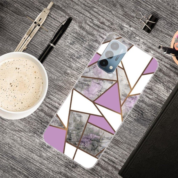 Marble design OnePlus Nord N200 5G cover - Lilla / Hvid / Grå Ma Multicolor