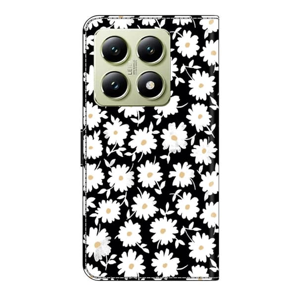 Wonderland Xiaomi 14T flip-etui - Blomster Black