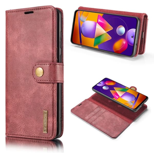 DG.Ming Samsung Galaxy M31s 2-in-1 Pung Etui - Rød Red