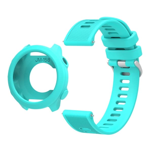 Garmin Forerunner 158 Silicone Replacement Strap Klockarmband med skyddsfodral - Blågrön Grön