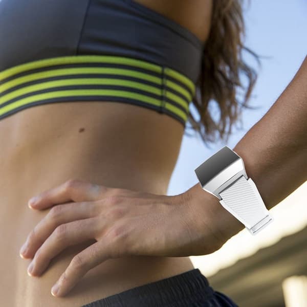 Fitbit Ionic Klokkereim laget av silikon - Hvit White