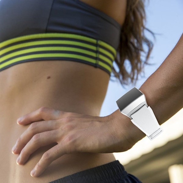 Fitbit Ionic Mjukt silikon klockband - Vit Vit