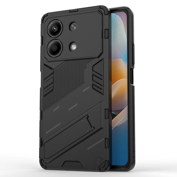 Stødsikkert moderne Xiaomi Redmi Note 13R Pro hybridcover - Sort Black