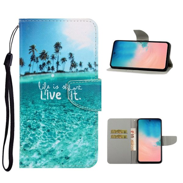 Wonderland Samsung Galaxy A51 flip kuoret - Englanti Hahmot Blue
