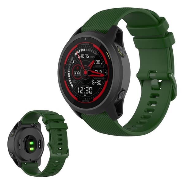 Garmin Forerunner 745 grid silikoninen kellonauha - Armeijan Vihreä Green
