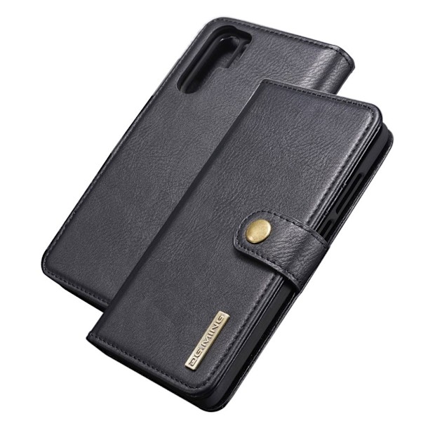 DG.MING Huawei P30 Pro 2-in-1 split læderetui - Sort Black