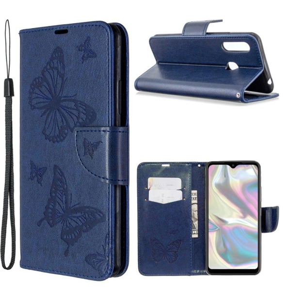 Butterfly Samsung Galaxy A70e kotelot - Sininen Blue
