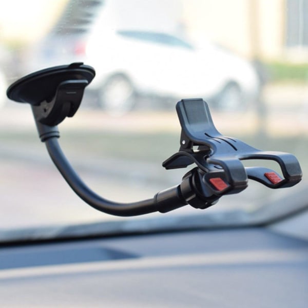 Universal bendable arm car mount holder - Dual Claw Black