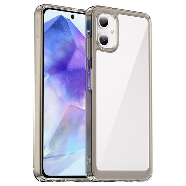 Samsung Galaxy A06 smart telefonskal i akryl - Transparent Grå Silvergrå