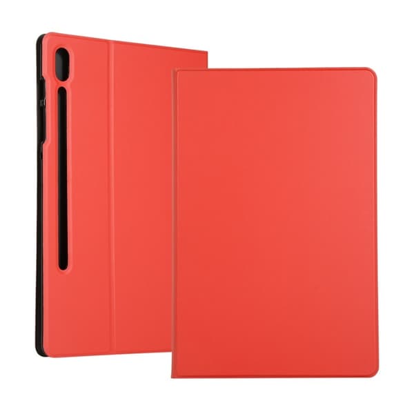 Shockproof Vegan Leather Shockproof Folio Stand Tablet Case Cover Protector Lenovo Tab P12 Pro - Red Red