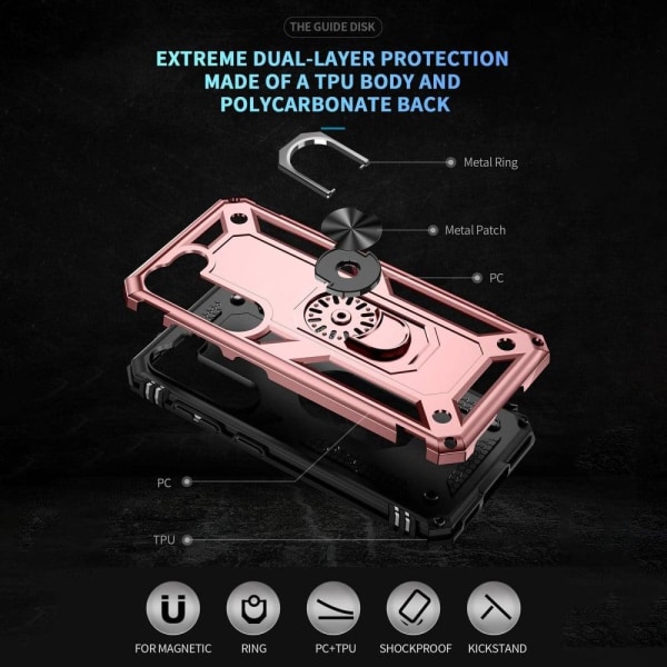 Bofink Combat Samsung Galaxy S23 Etui - Rødguld Pink