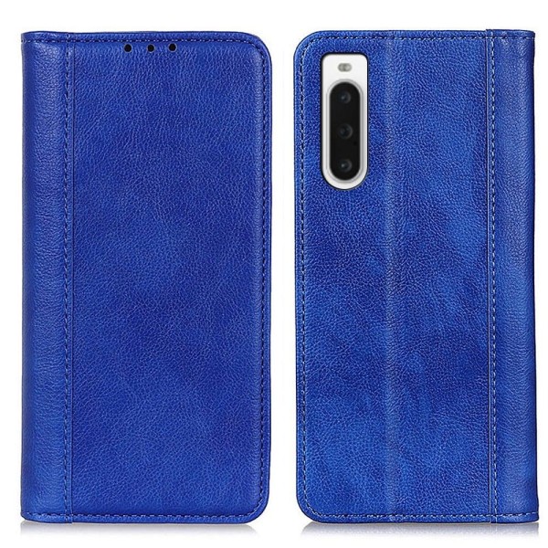 Aito nahkakotelo magneettisuljuksella Sony Xperia 10 V - Sininen Blue