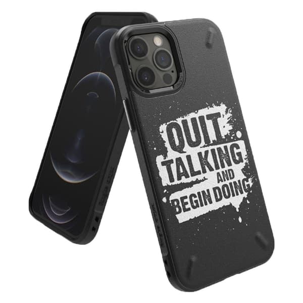 Ringke ONYX DESIGN - iPhone 12 / 12 Pro - Sluta Prata Svart