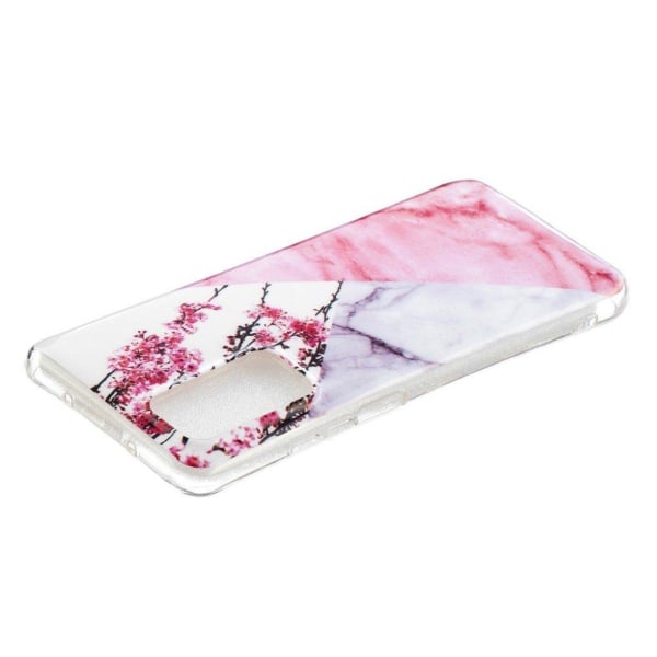 Marble Samsung Galaxy A72 5G Etui - Flowery Marmor Pink