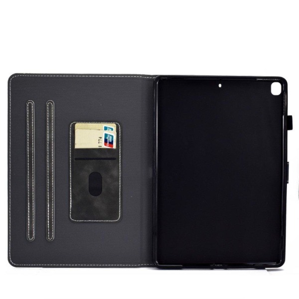 Solid Color Card Slots Stand Flip Leather Protective Cover iPad Black