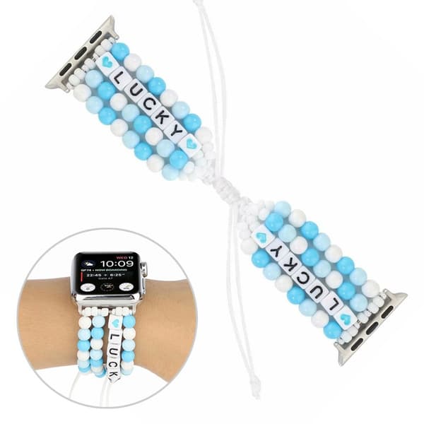 Apple Watch Series 6 / 5 44mm lucky beads rem - blå Blue
