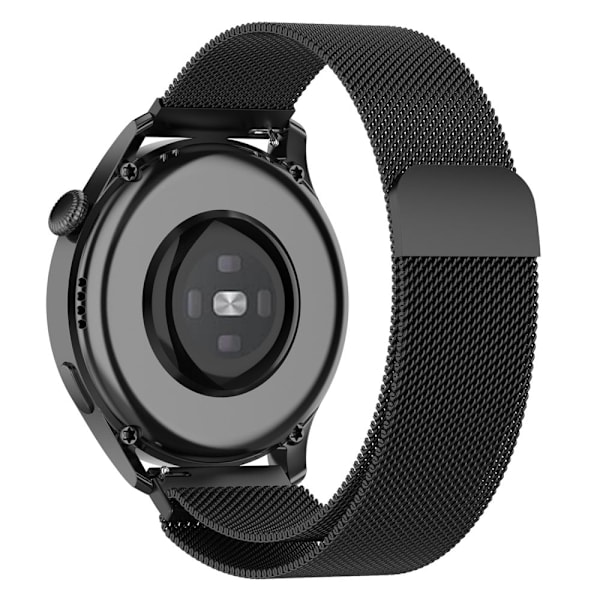 20mm Universal milanese ruostumattomasta teräksestä valmistettu kellonhihna - Musta Black