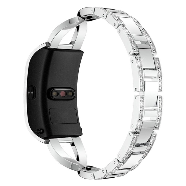18mm Universal X-design rhinestone watch strap - Silver Silvergrå