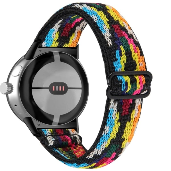 Google Pixel Watch elastic braided style watch strap - Multi-col multifärg