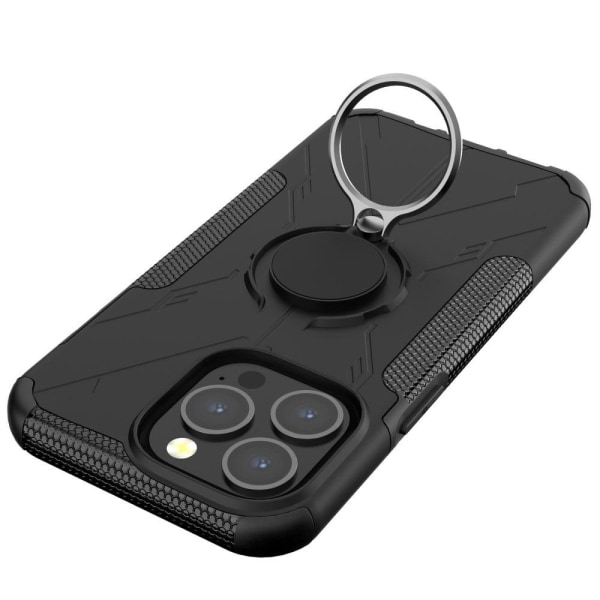 Kickstand cover with magnetic sheet for iPhone 13 Pro Max - Blac Black