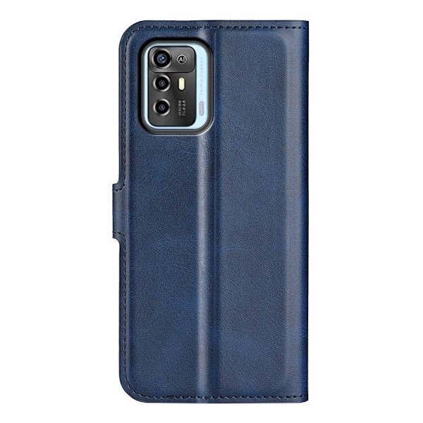 Lompakko Nahkakotelo For ZTE Blade A72 - Sininen Blue