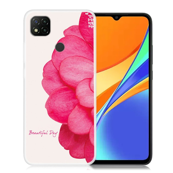 Deco Xiaomi Redmi 9C Etui - Livlig Blomst Pink