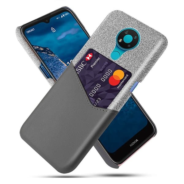 Bofink Nokia 3.4 skal med korthållare - Silver/Grå Silvergrå