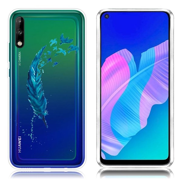 Deco Huawei P40 Lite E skal - Fjäder multifärg