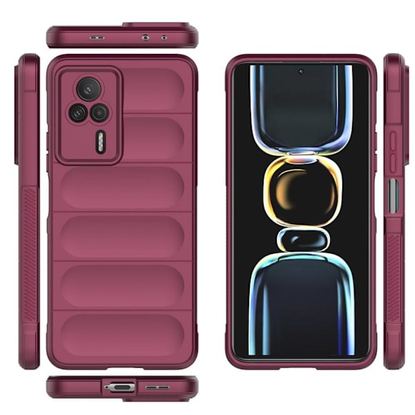 Pehmeä kahva muotoiltu kuori Xiaomi Redmi K60E - Viininpunainen Red