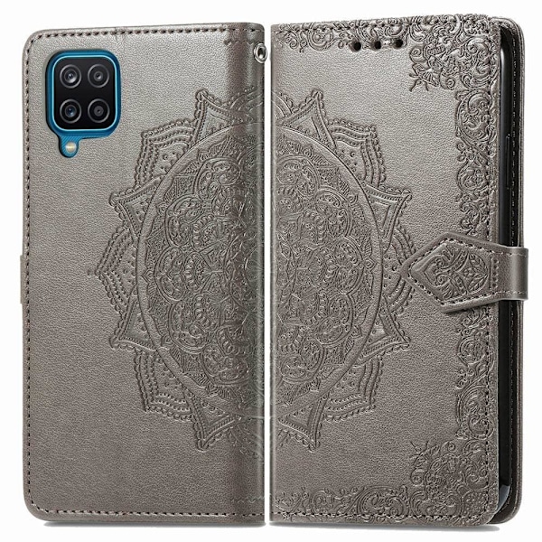 Mandala Samsung Galaxy M33 5G etui i lær - Grå Silver grey